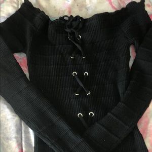 Gothic Lace Up Long Sleeve